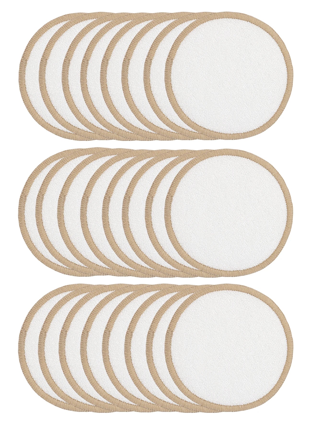 Bamboo Fiber Makeup Remover Pads Are Packed in 6/12/24 Pieces They Are Made from a Mixture of Fibers Extracted from Natural Bamboo.