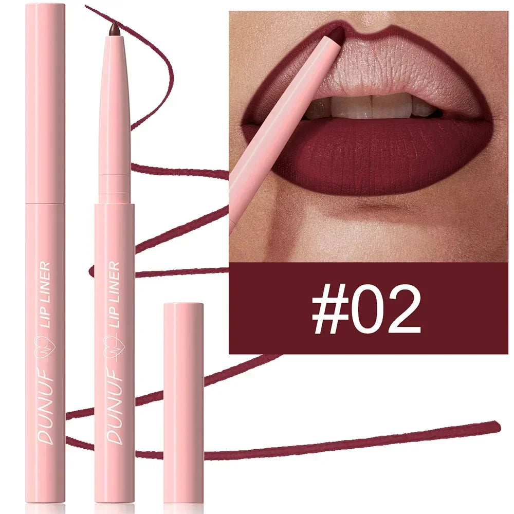 12Color Waterproof Lip Liner Pencil Dark Red Brown Lipstick Pencil Lip Outline Nude Matte Lipstick Crayon Contouring Tint Makeup
