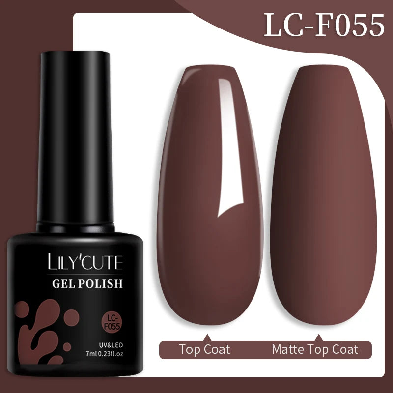 LILYCUTE 7ml Champagne Rose Gold Glitter Gel Nail Polish Colorful Sparking Long Lasting Manicure Soak Off Nails Art Gel Varnish
