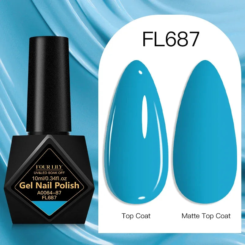 10ml Gel Nail Polish 162 Colors Nail Supplies Vernis Semi Permanent Nail Art Manicure Soak Off LED UV Gel Nail Varnishes Summer