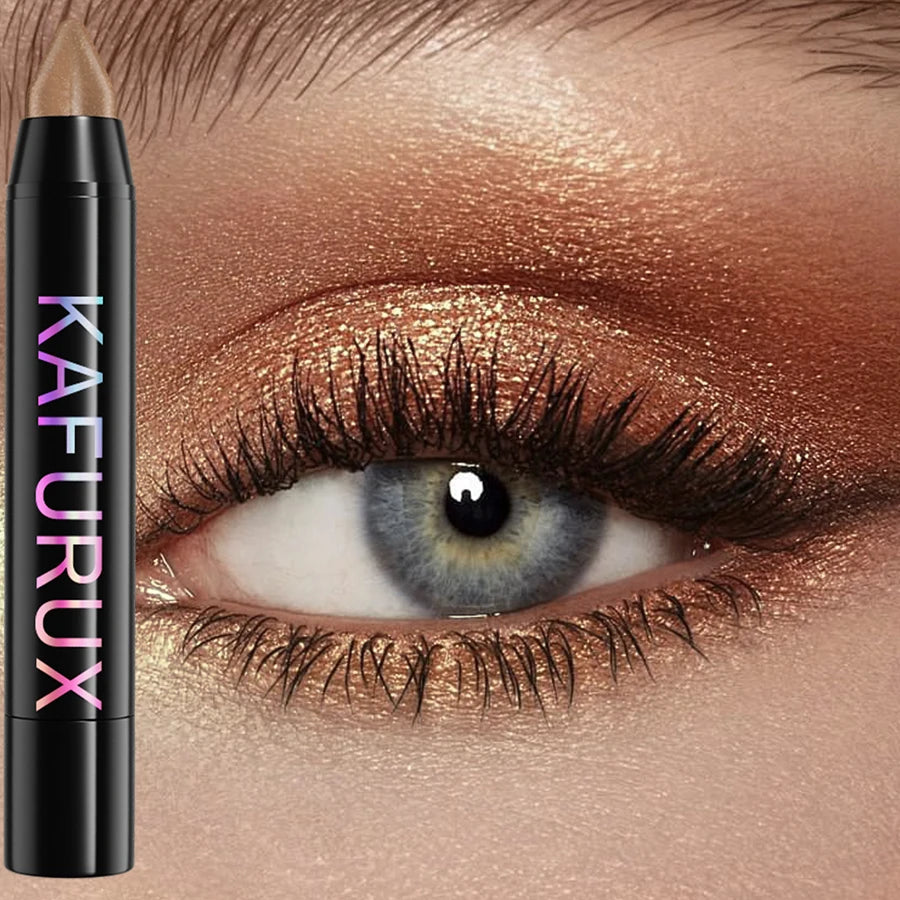 25 Colors 1PC Waterproof Eyeshadow Stick Long Lasting High Pigmented Shimmer Glitter Matte Brown Eye Shadow Korean Makeup Gifts
