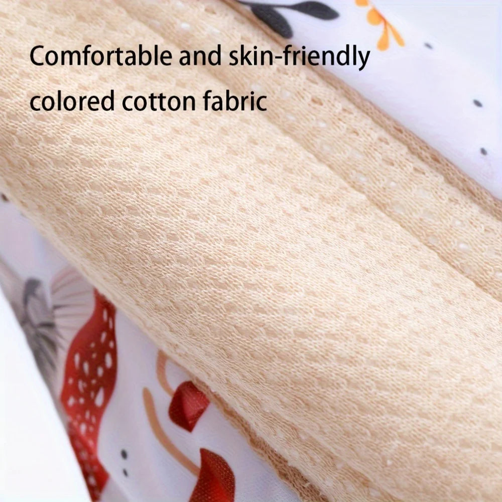 4pcs/Set Including 1pc Mini Wet Bag  Mesh Cotton Lining Cloth Menstrual Pads Reusable Sanitary Pads Mama Panty Liners