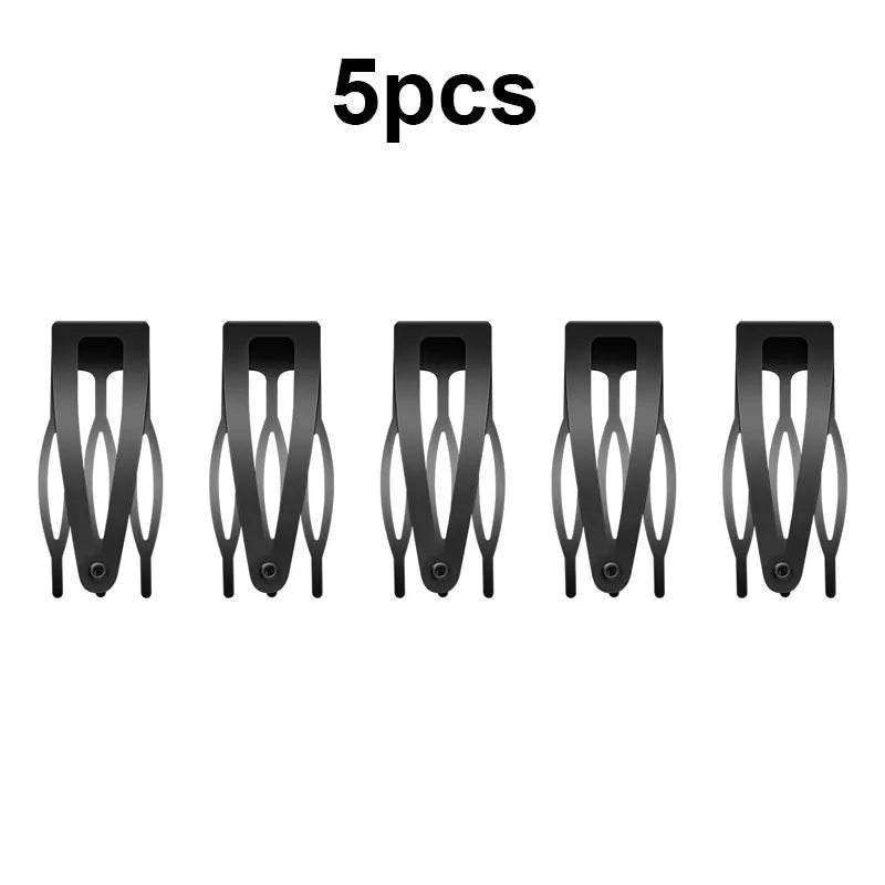 Double Grip Hair Clips Metal Snap Hair Clips For Women 5/10pcs Black Snap Hair Clips Barrettes Women Styling Combs Accessories