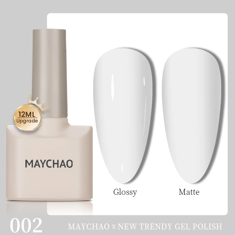 MAYCHAO 12ml Gel Nail Polish Set Professional Salon Nail Art Gels Varnish UV LED Semi Permanent Nail Lacquer Nail Supplies