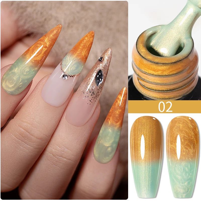 PUENTE 5ml Flower Fairy Gel Nail Polish Pink Blue Purple Natural Dried Flowers Gel For Nail Art Soak Off UV Varnish For Manicure