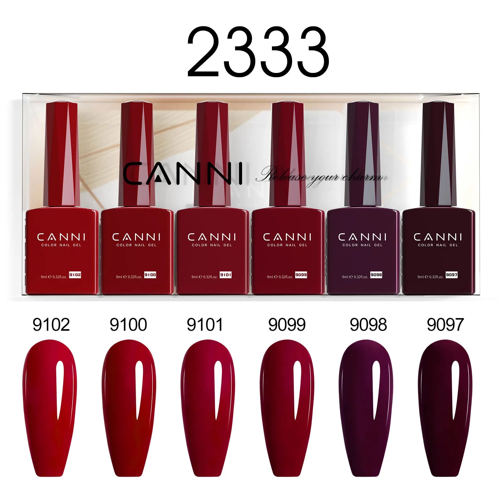 6pcs*9ml HEMA TPO FREE Nail Gel Polish CANNI Semi Permanent Jelly Pink Nude Color Gel Varnish Great Coverage UV LED Lacquer