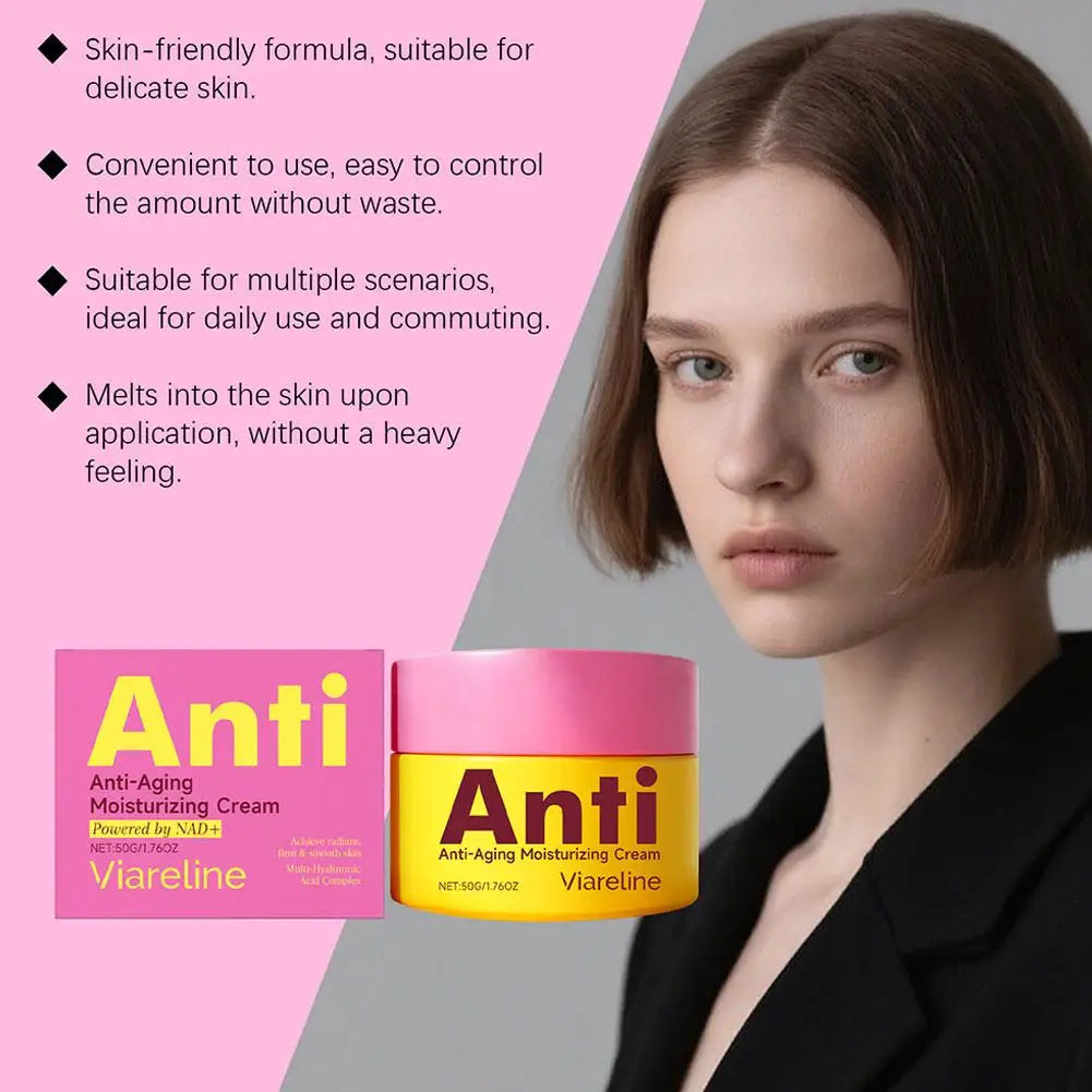 50g Anti-Aging Moisturizing Cream Powered By NAD+ Hydrating Softening Soothing Firming Brightening Gentle Original Facial Cream