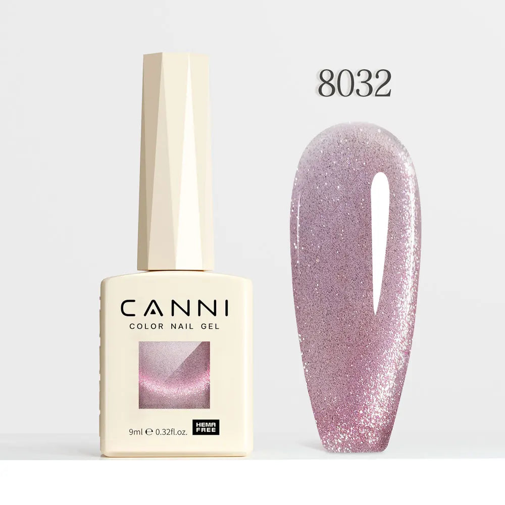 CANNI TPO/HEMA FREE Cat Eye Gel Nail Polish 9ml 48 Colors High Gloss UV-Removable Nail Art for Salon & DIY Manicure