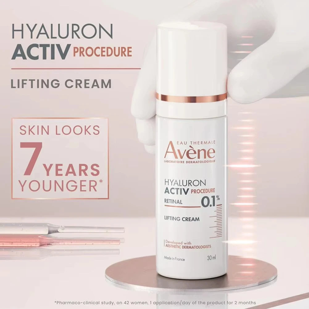Avene Hyaluron Activ Procedure Retinal 0.1% Lifting Cream 30ml Hyaluronic Acid Anti-Aging Wrinkle Reduction For Sensitive Skin ﻿