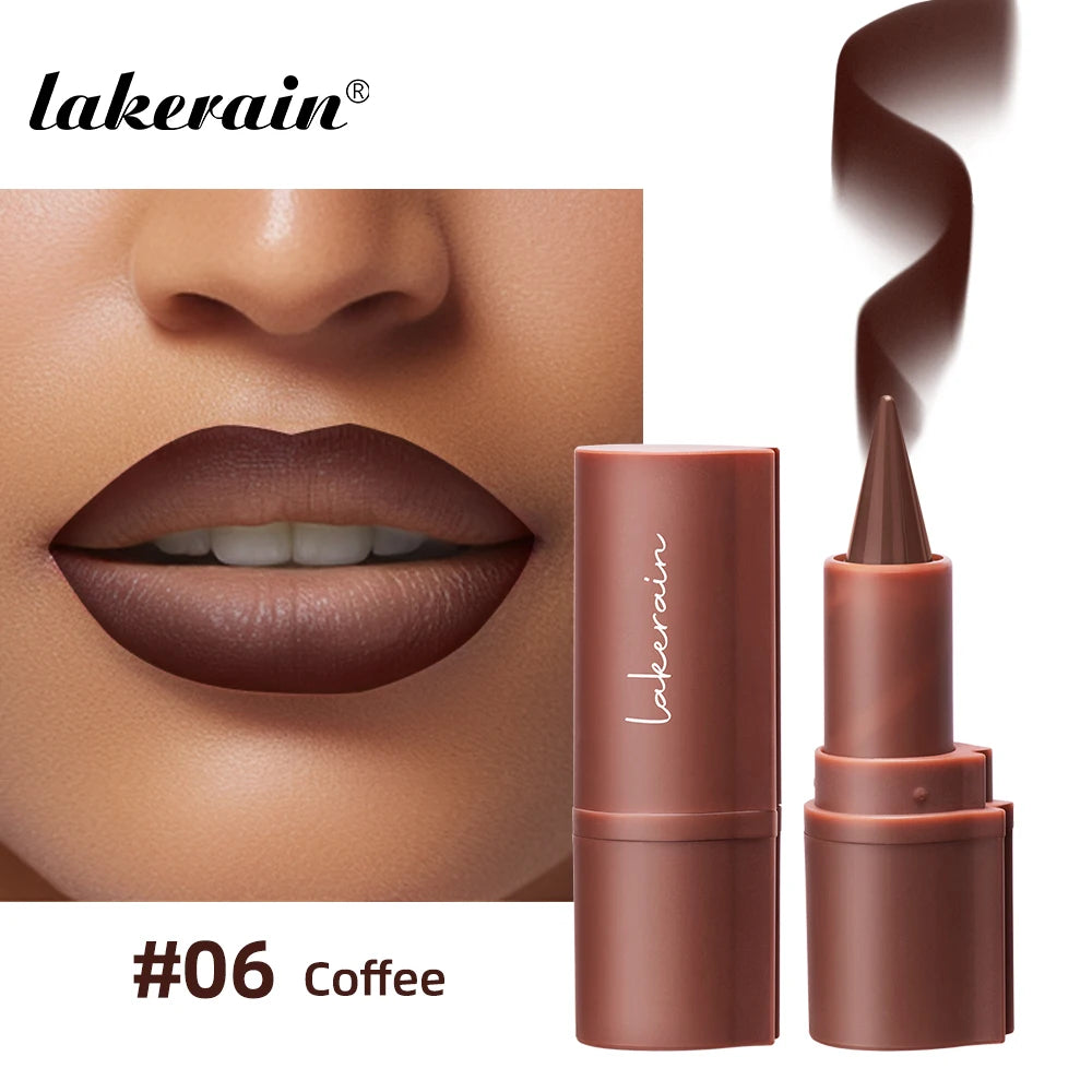 Waterproof Lip Liner Tapered Gradient Matte Black Brown Velvet Lipstick Non Sticky Contouring Tint Lipliner Crayon Lip Makeup