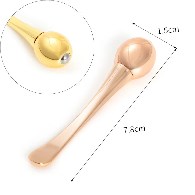 1PC Mini Metal Eye Cream Applicator Eye Cream Mixing Spatula Spoon Face Lifting Massage Facial Massager Thin Face Magic Stick
