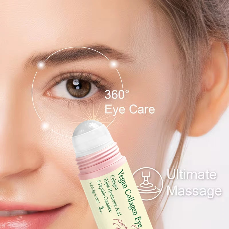 6-in-1 Collagen Peptide Eye Serum – Quick-Absorbing, Non-Greasy Formula for Hydration, Smoother-Looking Skin, Dark Circles & Fine Line Care