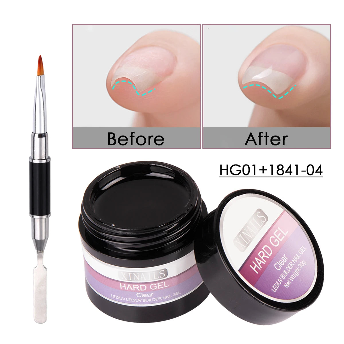 30g Extension Strengthening Nail Construction Gel Clear Jelly Hard Gel Multifunctional Fast Building UV Prolong Manicure Tools