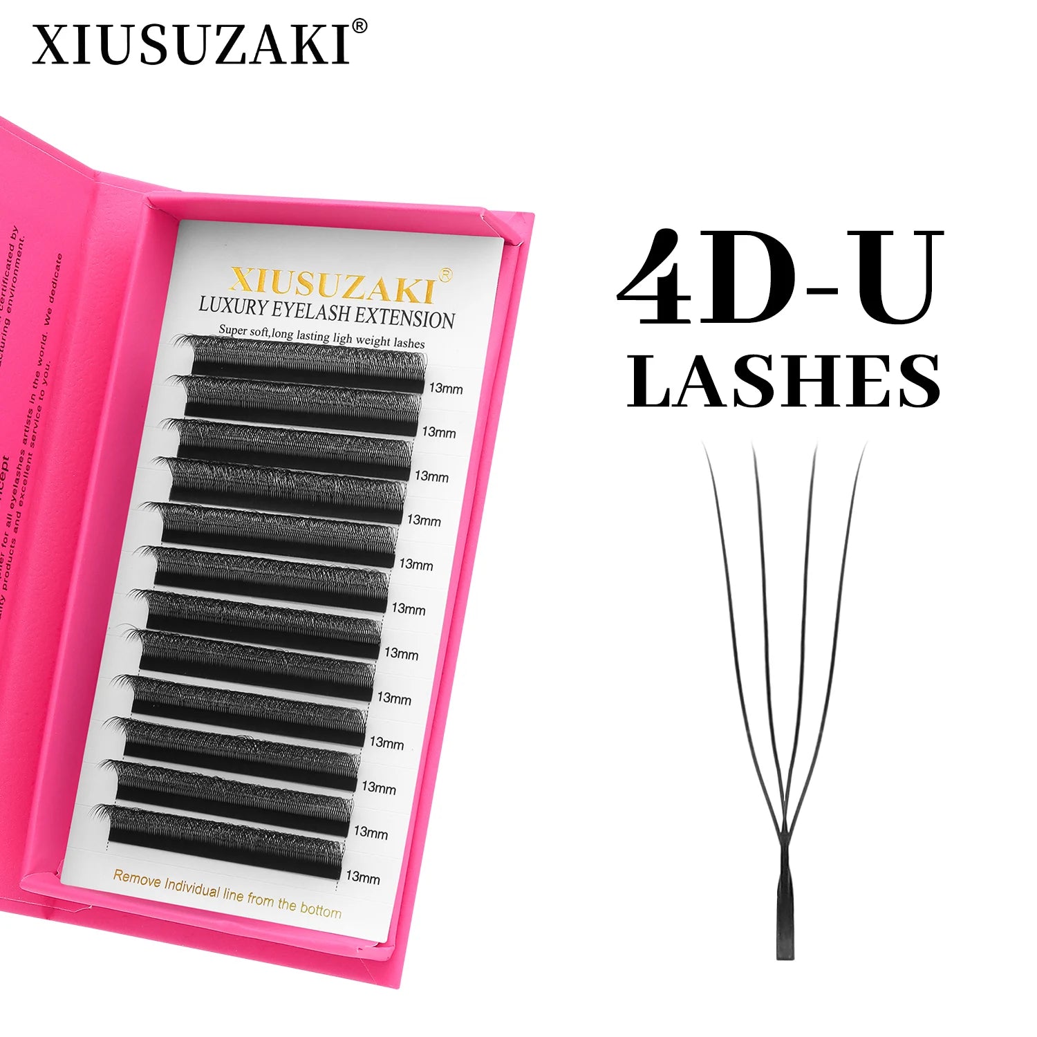 XIUSUZAKI  U-Shaped YY 3D 4D 5D Eyelash Extensions New Style U 2D YY Lashes Extension Mink Premade Volume Fans False Eyelashes