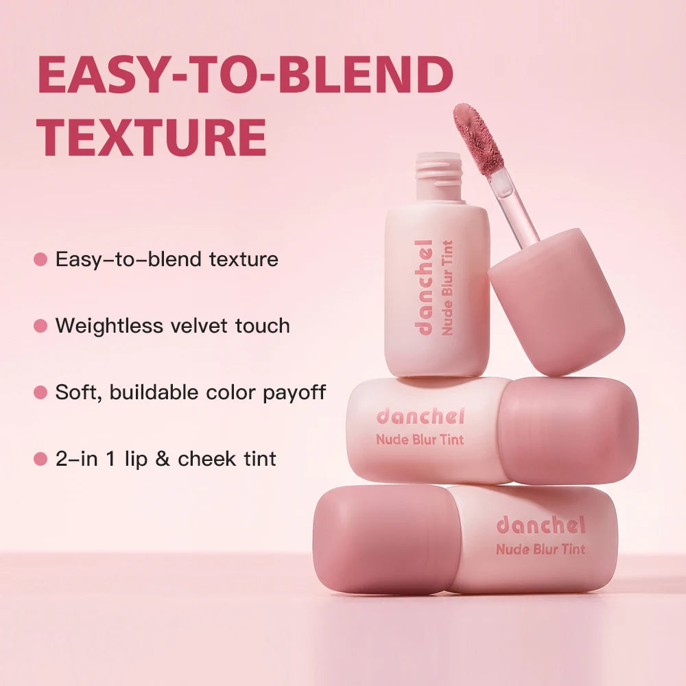 Nude Blur Tint Smudge-proof Visibly Smooths Lip Lines Airy Matte Texture Lip Gloss Wide Range of Shades 2-in 1 Lip & Cheek Tint