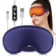 Hot Compress and Massage Eye Mask Electric Heated Eye Massager for Relieve Eye Strain Dark Circles Sleeping Mask Eyeshades