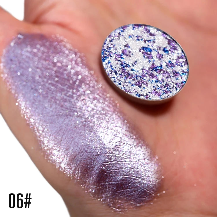 Weaving Chameleon Eyeshadow  Matte Powder Metallic Highgloss Glitter Highlight Longlasting Combined by Self Gift Disk