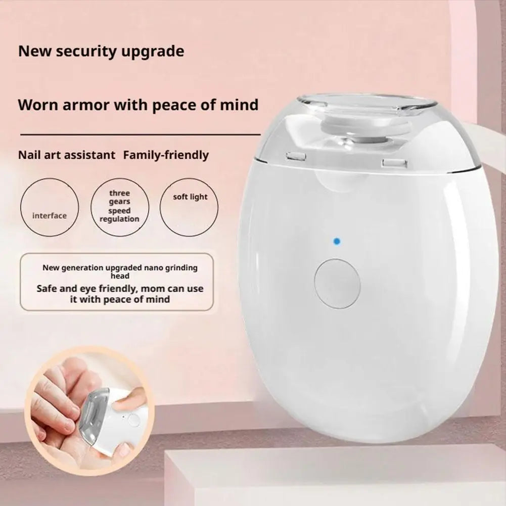 Electric Nail Clipper Cutter With LED Light Rechargeable Nail Cutter Manicure For Baby Adult Nail Polish Manicure Tool Nail Care