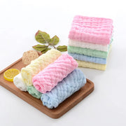 5Pcs 25x25cm Baby Towel Bath Towels Face Washcloth Muslin Squares Cotton Hand Wipe Gauze for Bathing Feeding Kids Handkerchief