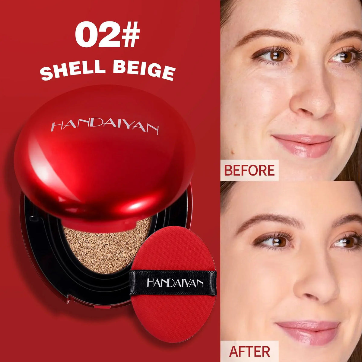 BB Cream Air Cushion Full Coverage Waterproof Long-lasting Brighten Foundation CC Cream Women Base Makeup Face Korean Cosmetics