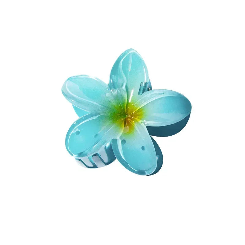 Hawaiian Gradient Hair Clips Flower Hair Claws Big Size Fashion Head wear Hairpin for Women Girls Crab Barrette Hair Accessories