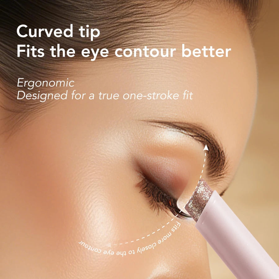 Shimmering Eyeshadow Stick With A Jelly Like Texture Fine Glitter And Highlighting Effect Waterproof And Long Lasting