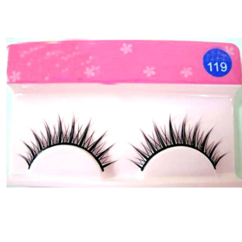 HBZGTLAD White Eyelashes Cosplay Makeup Natural Long Cross Strip False Eye Lashes