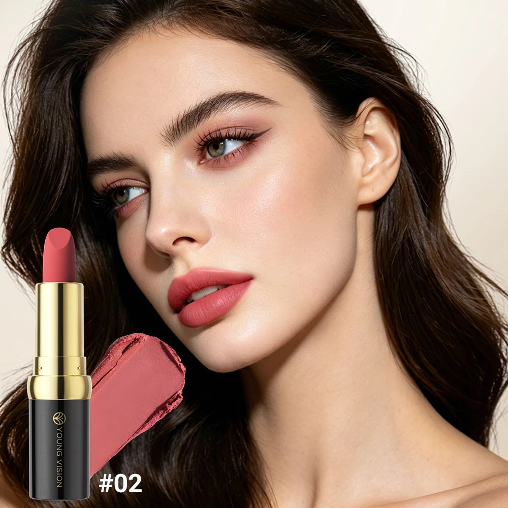 Black Tube Matte Lipstick Non Staying Cup Makeup Lipstick  5 colors available
