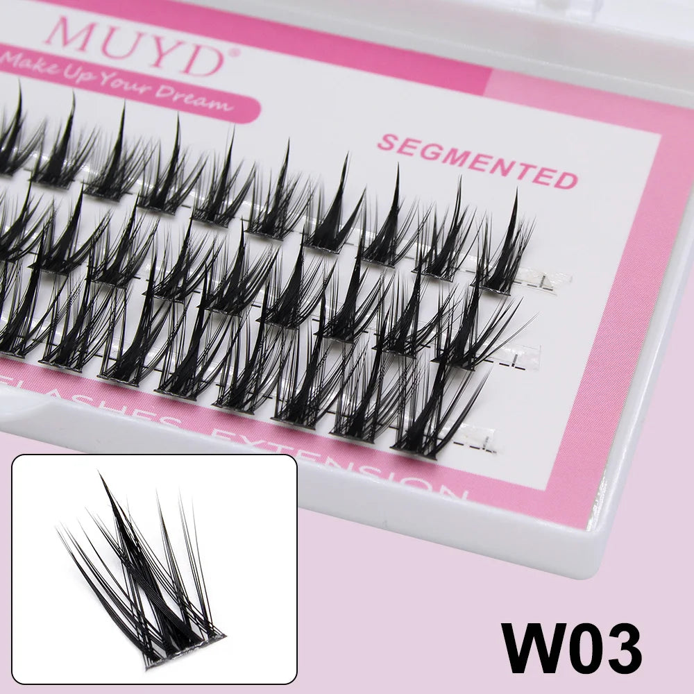 Russian Personal Eyelashes 3D Sexy Fluffy Single Cluster False Eyelashes Are Natural, Soft, And Easy To Operate Makeup Tools