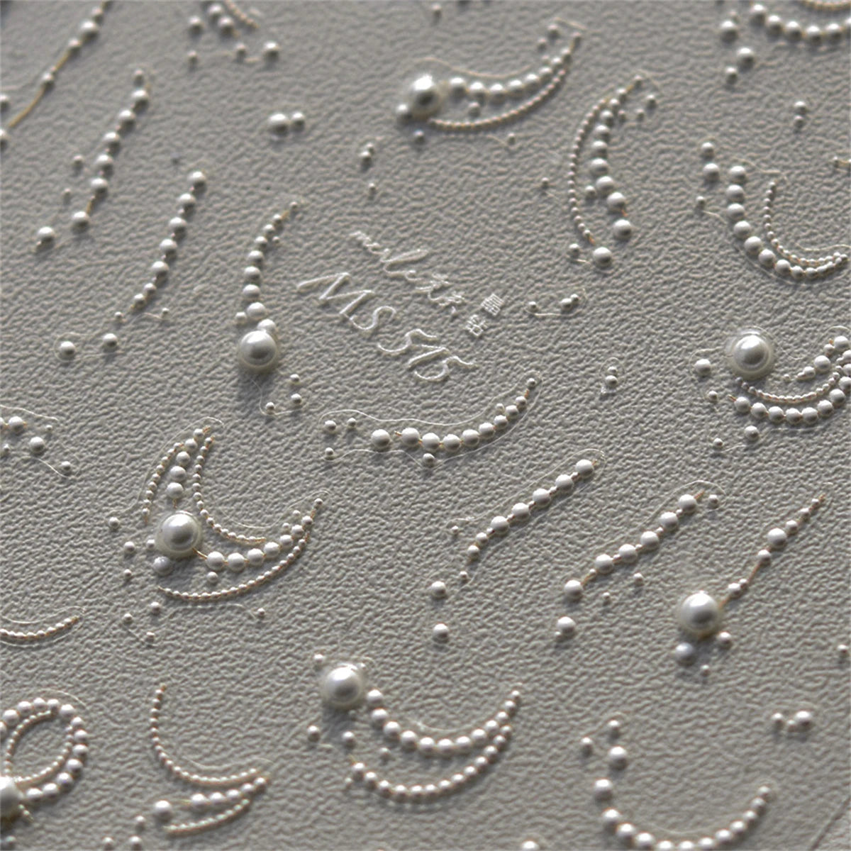 1pcs Elegant 5D Pearl Lace Wave Nail Art Stickers Exquisite White Lines Nail Decoration Decals DIY Self Adhesive Transfer Slider