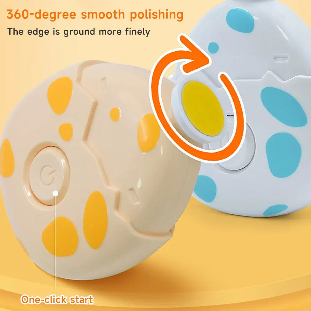 Baby Cartoon Electric Nail Trimmer Kid Nail Polisher & Adult File Clipper in One Care Kit