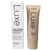 Luxe Color Changing Foundation Waterproof Sweat Proof Hydrating Tinted Sunscreen Matching Full Coverage Liquid Foundation