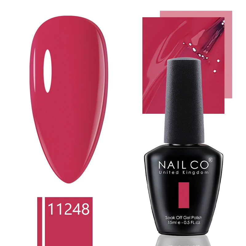 NAILCO 15ml Dark Gel Nail Polish Semi-permanent Varnish Hybrid UV Nails Art Glitter Colors Gel Polish Manicure Enamels For Nails