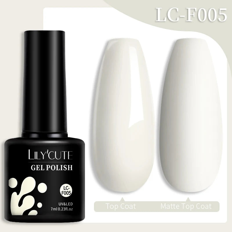 LILYCUTE 7ML Colorful Gel Nail Polish 129 Colors Long Lasting For Manicure Semi Permanent Base Top Coat Nail Art UV Gel Varnish
