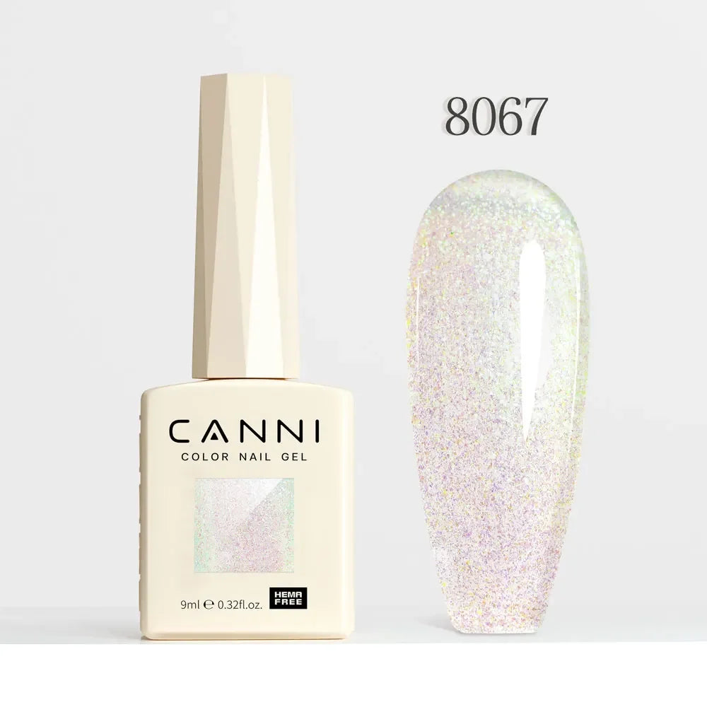 CANNI HEMA FREE TPO FREE 9ml Glitter Silver Cat Magnetic Gel Nail Polish Galaxy Diamond Full Coverage Pigmented Gel for Nail