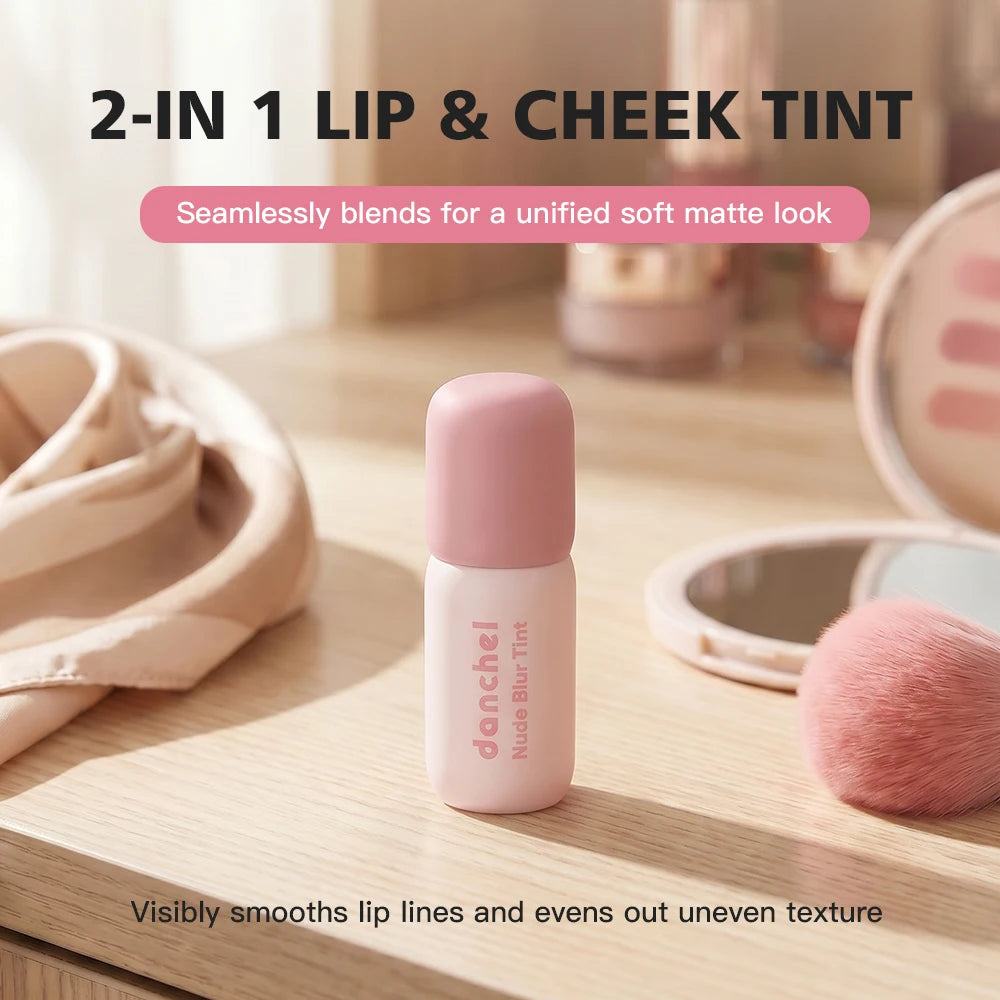 Nude Blur Tint Smudge-proof Visibly Smooths Lip Lines Airy Matte Texture Lip Gloss Wide Range of Shades 2-in 1 Lip & Cheek Tint