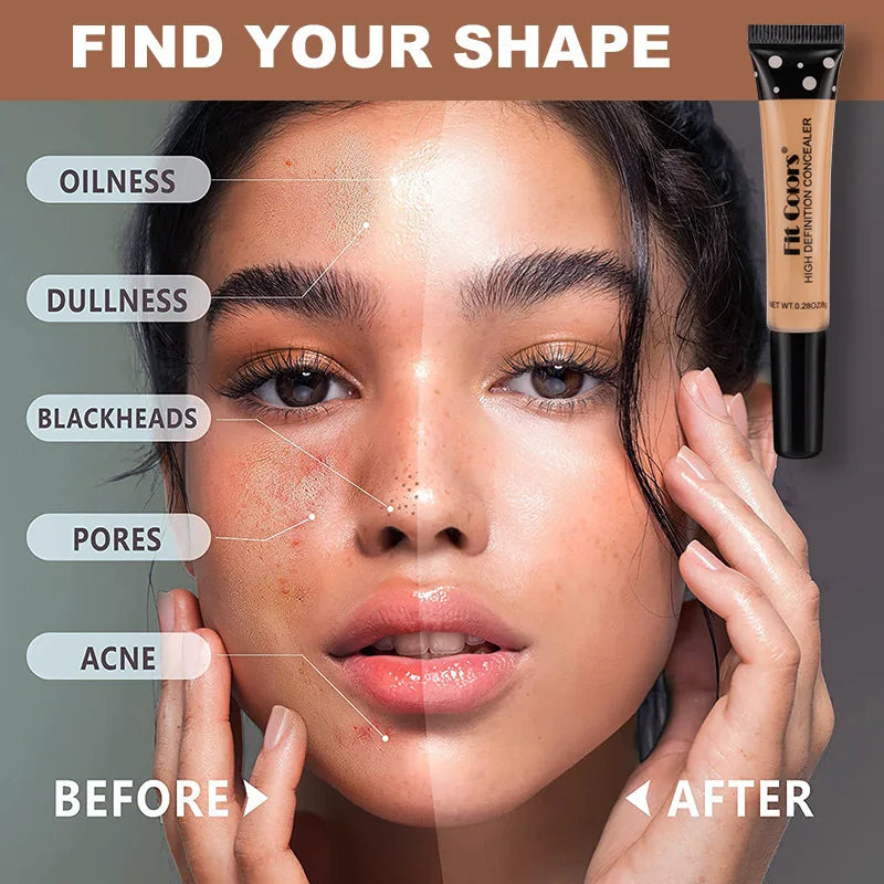 Concealer for Dark Skin Under Eye Corrector Waterproof Concealer Blemish Cover Contour Corrector Tube Concealer Melanin Makeup