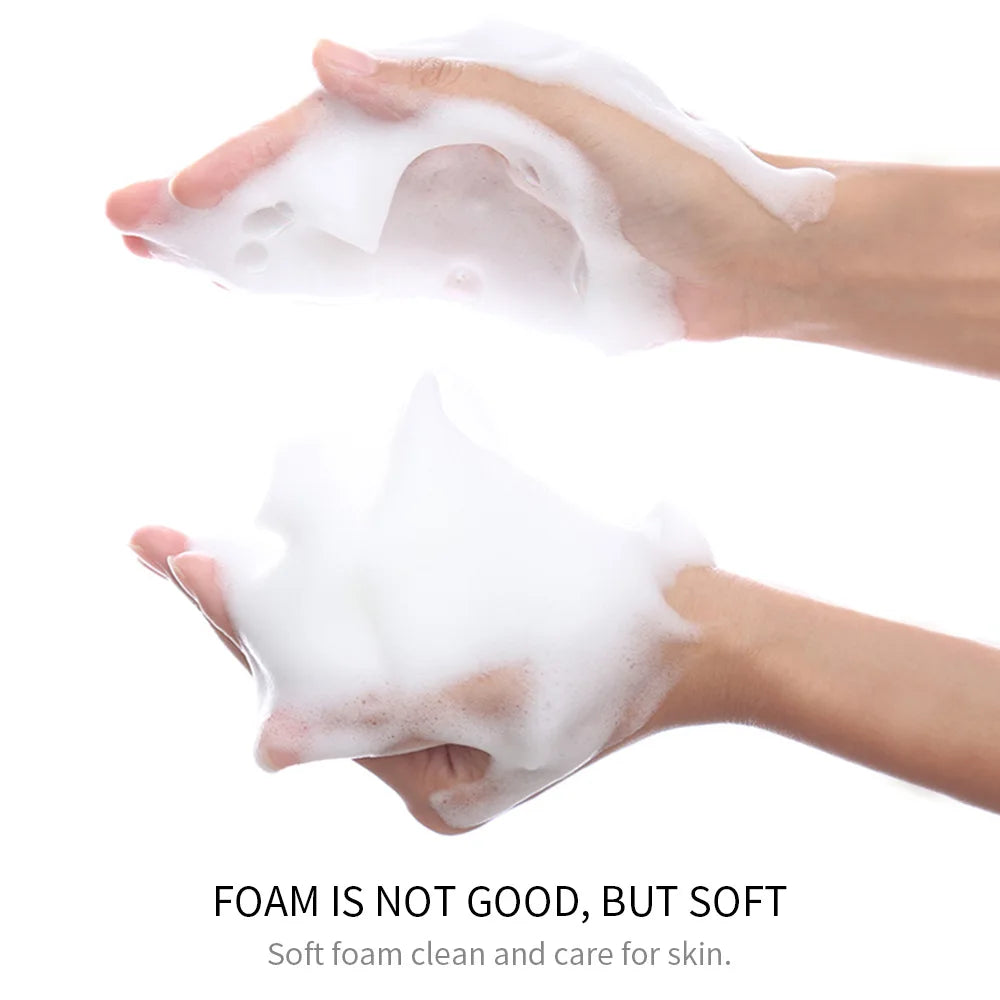 Rice Raw Pulp Facial Cleanser Face Wash Foam Skincare Moisturizing Skin Brightening Rejuvenation Face Cleanser Skin Care