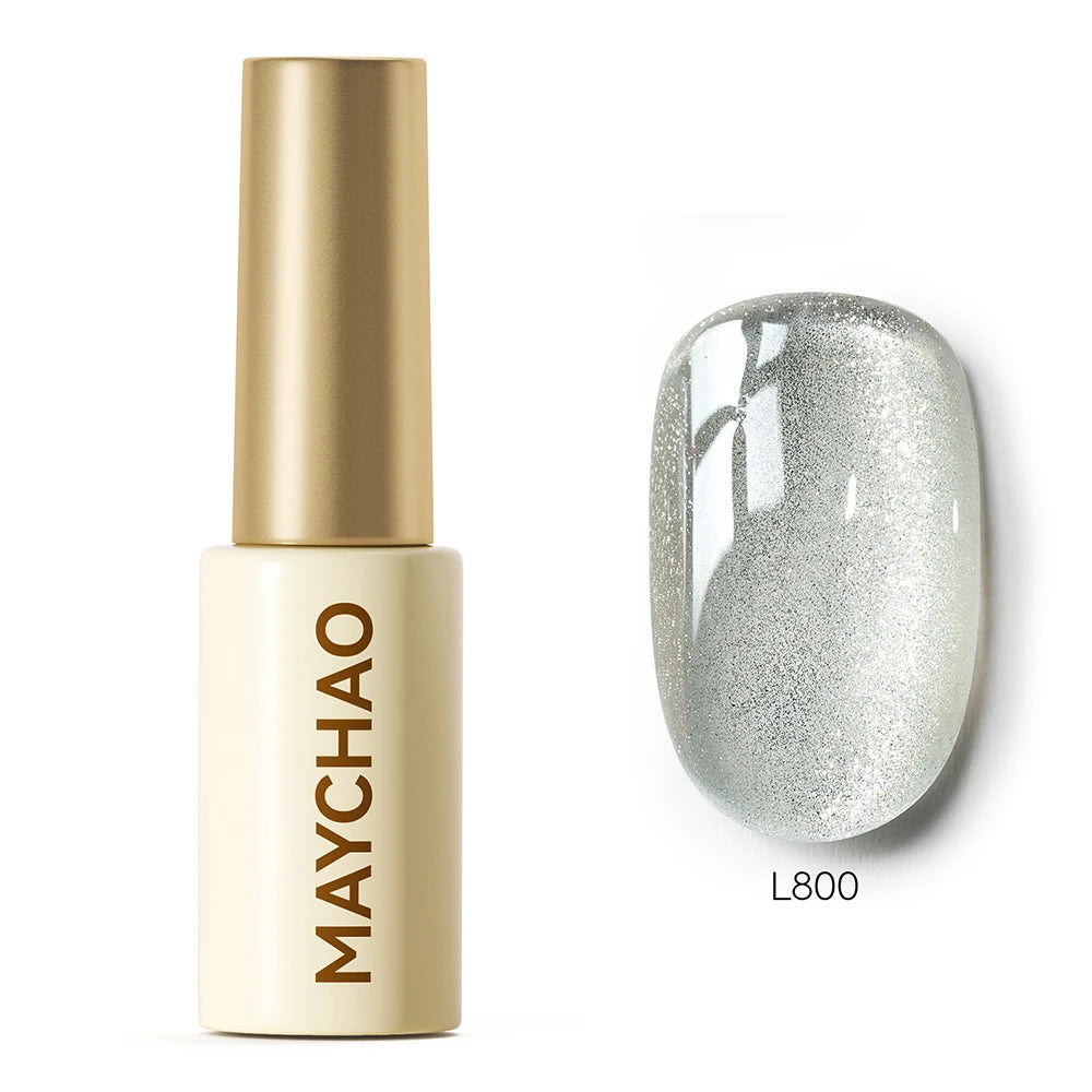 MAYCHAO 5ML Gel Nail Polish 9D Laser Diamond Glitter Cat Eye Gel Semi-Permanent Soak Off UV LED Gel Nail Manicure Tools Nail Art