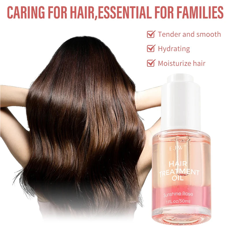 EJW Hair Oil Serum for Frizzy Hair,Smooth & Shine Anti-frizz Hair Serum,Morocco Oil Silk Bright Hair Frizz-free Serum.
