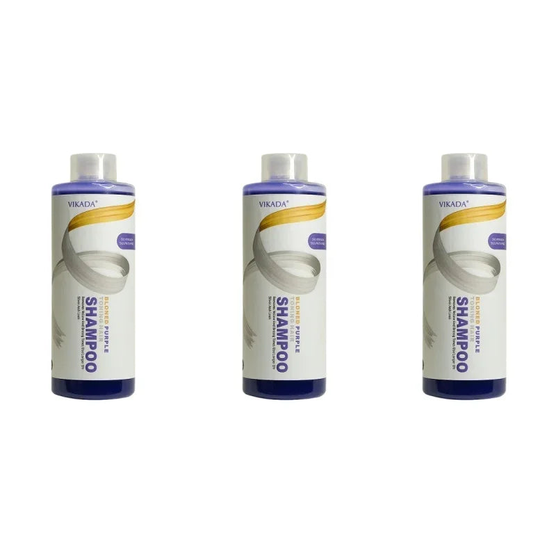 Gray Color Fixing Hair Dye Shampoo Cover Gray Hair Fade Yellow After Bleach Hair Shampoo Non-Irritating Purple Shampoo Blonde