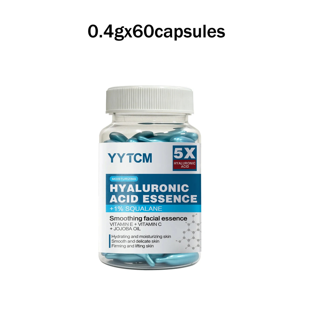 Hyaluronic Acid Deep Moisturizing Capsule Essence, Deep Moisturizing and Brightening Skin Essence 18/30/48/60/90/180 Capsules