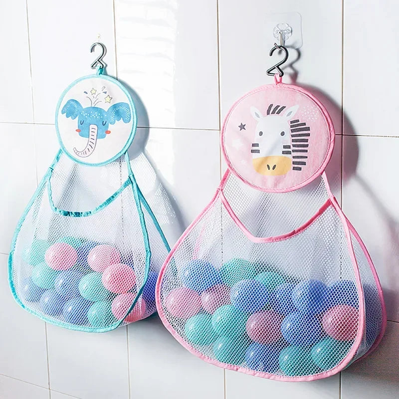 New Cute Animal Bath Toys Kids Baby Tidy Storage Suction Bathroom Bathtub Doll Hanging Bag Basket Mesh Storage Bag Water Toys