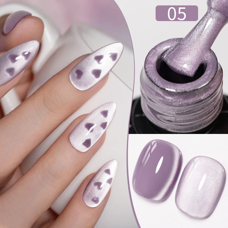 PUENTE 5ml Flower Fairy Gel Nail Polish Pink Blue Purple Natural Dried Flowers Gel For Nail Art Soak Off UV Varnish For Manicure