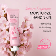 LAIKOU Japan Sakura Hand Cream Hydrating Hand Moisturizer Smoothing Radiant Treatment Refreshing Scent Hand Balm