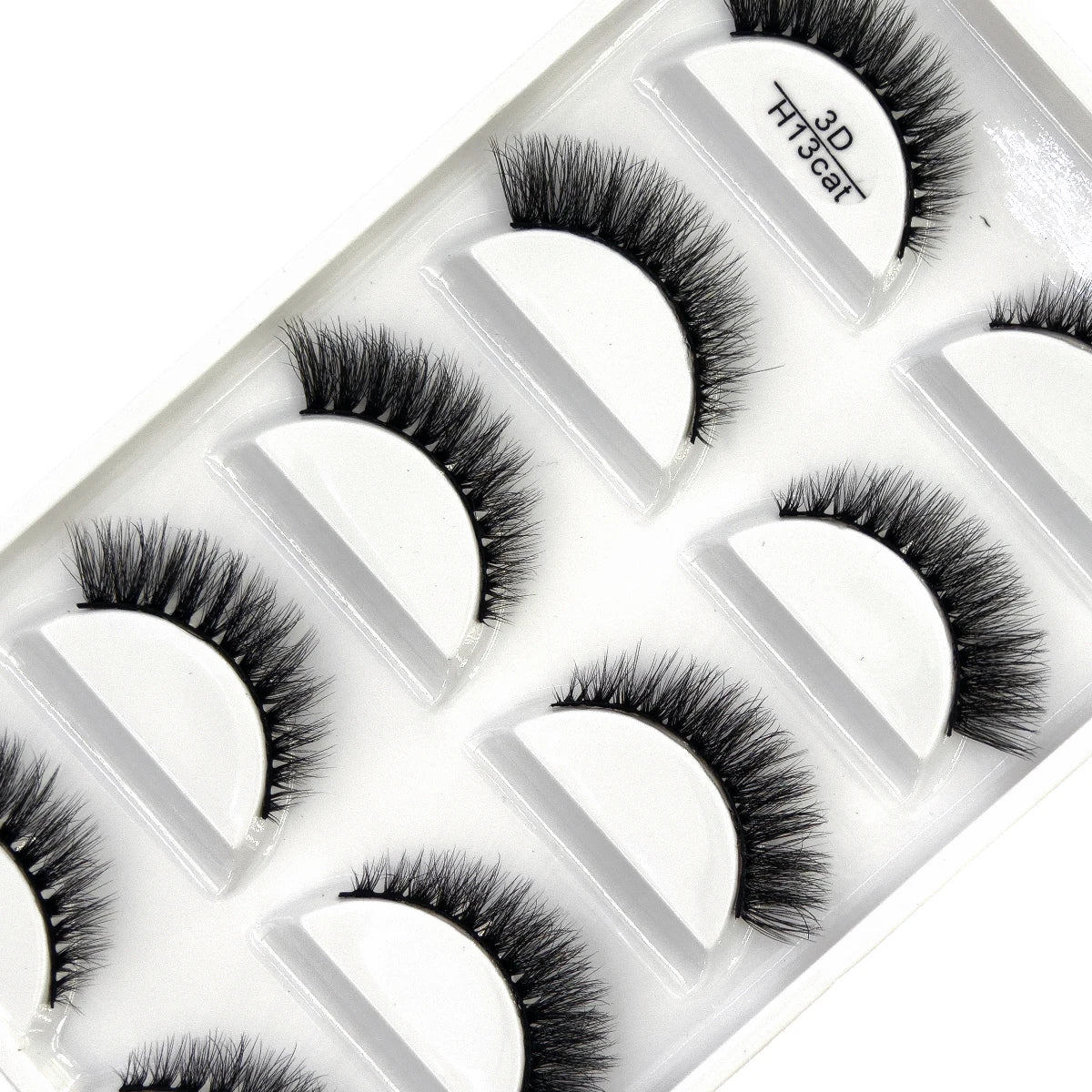 AMSNCN NEW 5Pair 100% Real 3D Mink Lashes Soft Natural False Eyelashes Makeup Long Eye Lashes Eyelash Extension CiliosH13mini