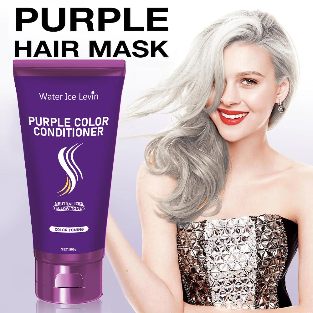 Purple Repair Hair Mask Keratin Deep Nourishing Dry Frizzy Damaged Treatment Collagen Magical 5 Second Soft Shiny Care