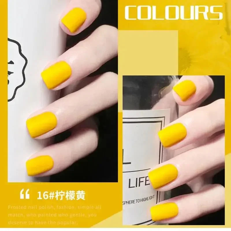 12ml Frosted Nail Polish Quick Dry Long Lasting No Baking Matt Semi-permanent Nail Art Nail Gel Varnish Manicure Tools