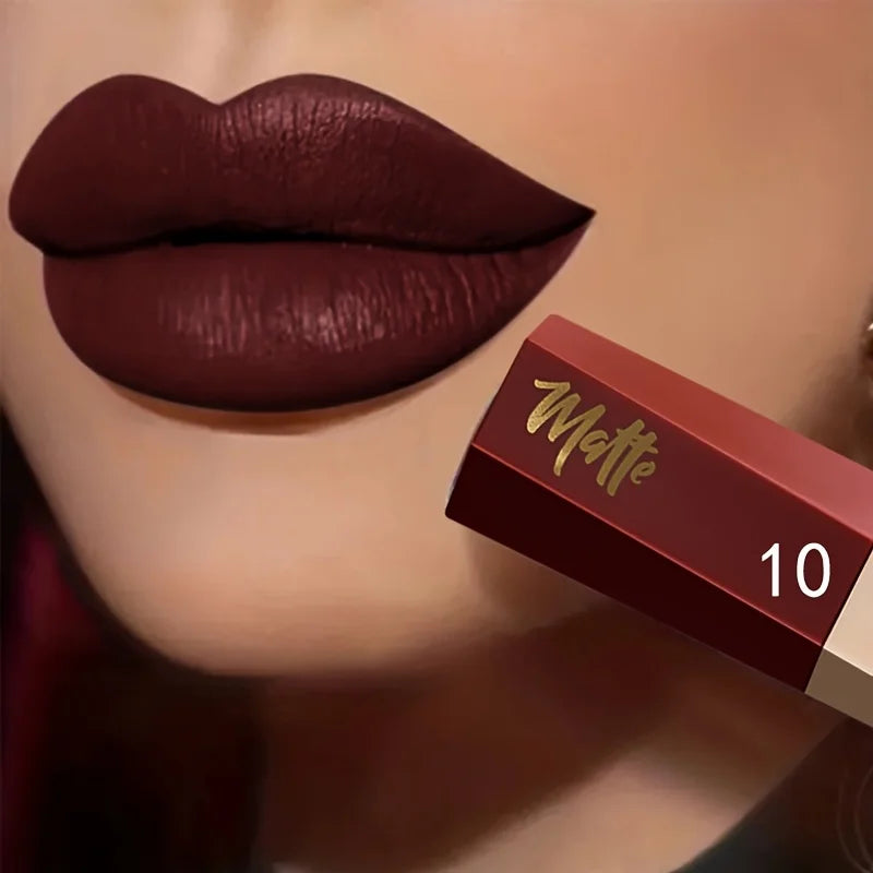 Velvet Matte Liquid Lipstick, Lightweight Thin-as-Fog Texture, Long Lasting Waterproof Lip Makeup Gift for Women