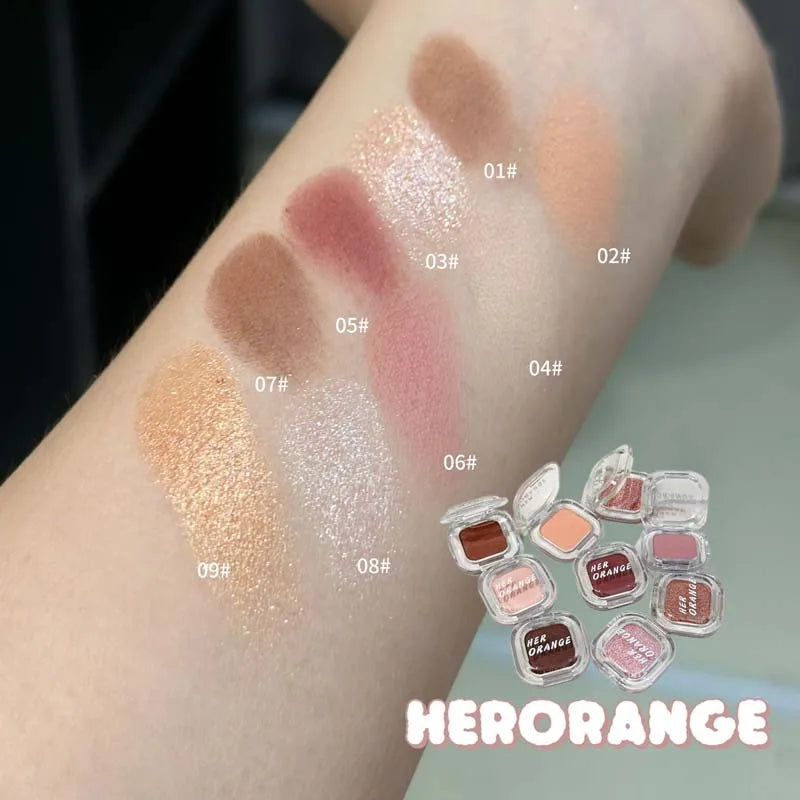 Monochrome Red Brown Aegyo-sal Makeup Eyeshadow Powder Palette Silky Matte Chocolate Contour Lying Silkworm Eyeliner Waterproof